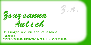 zsuzsanna aulich business card